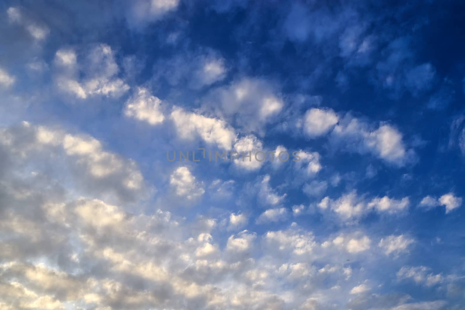 Beautiful panorama of orange and yellow clouds at sunrise by MP_foto71