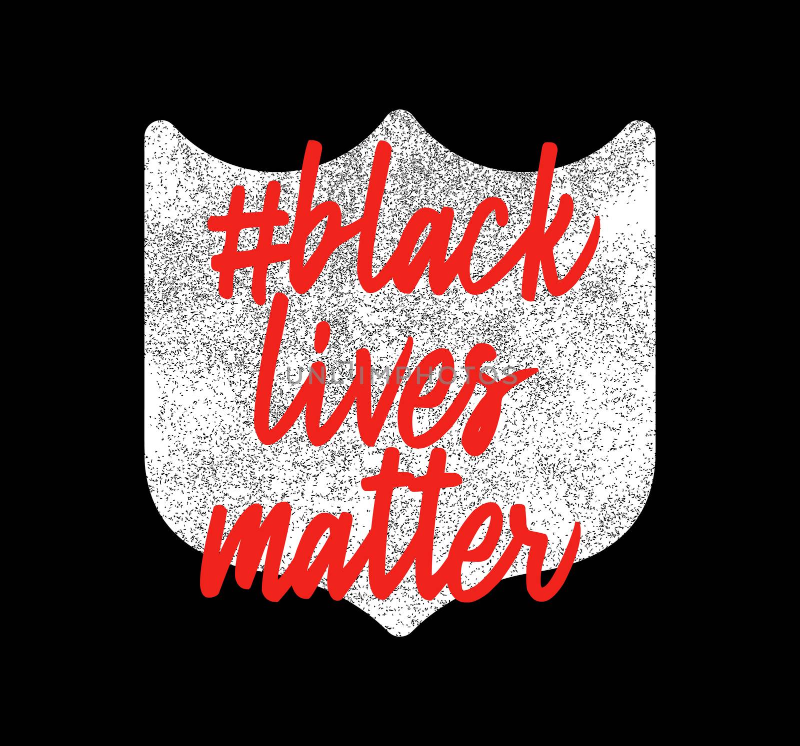 Black lives matter on guard shield. No to racism.Police violence. stop violence.Flat vector illustration.For banners, posters, and social networks by lunarts