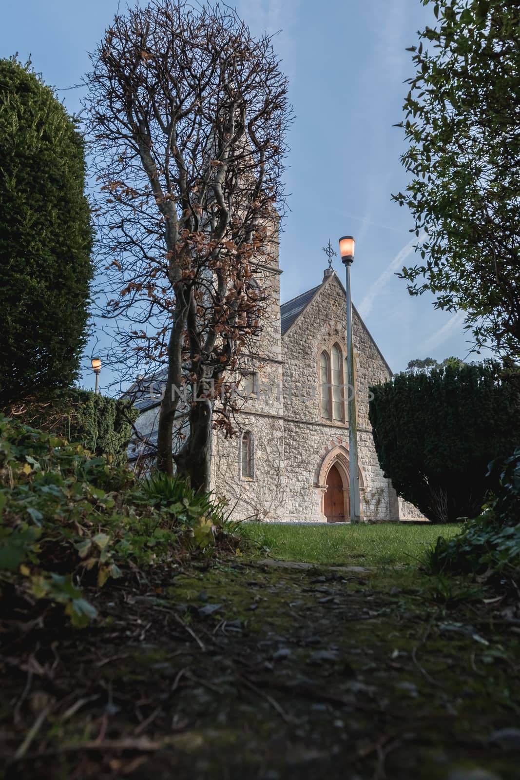 architectural detail of St. Mary s Anglican Church in Howth, Ire by AtlanticEUROSTOXX