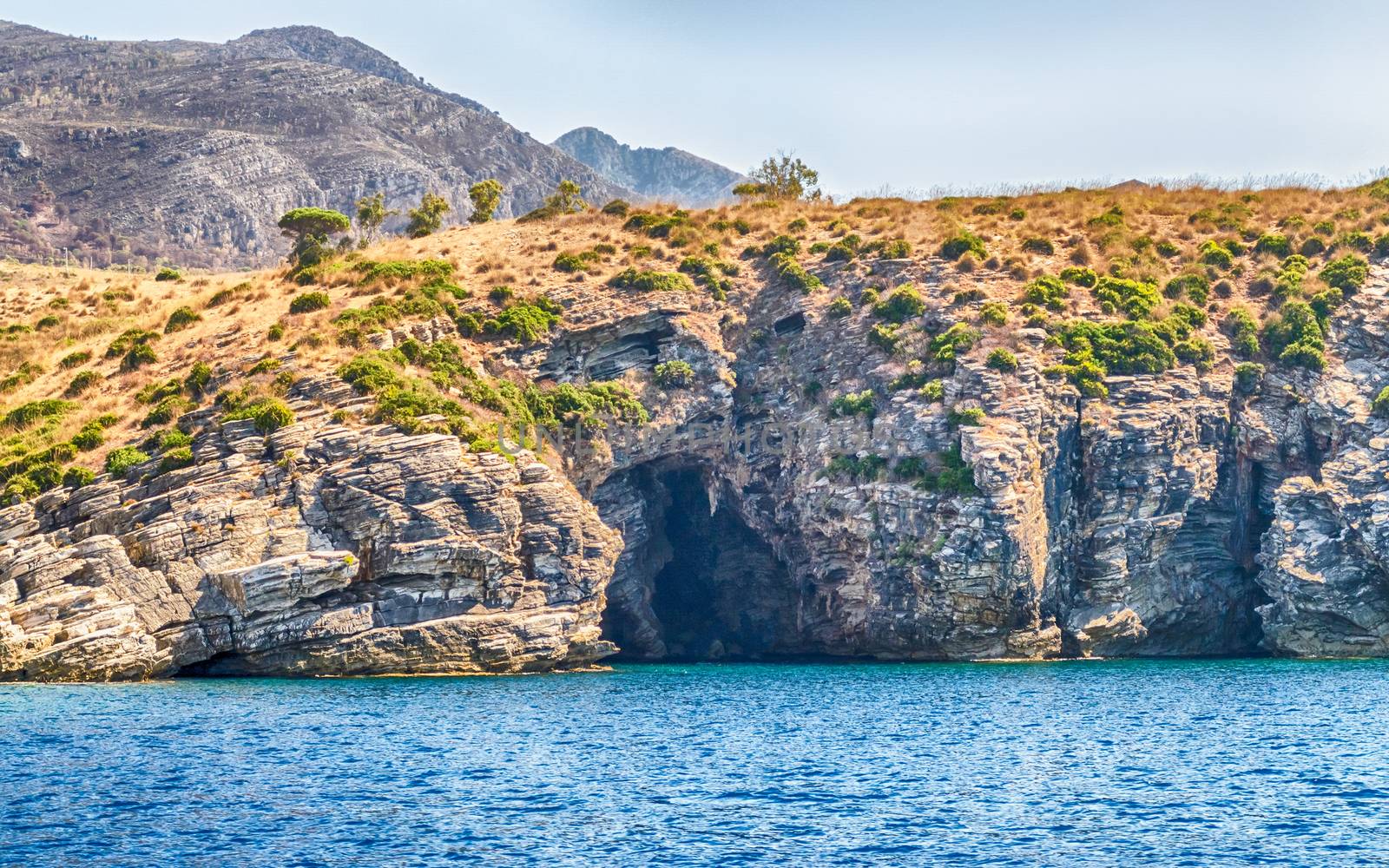 Wild beautiful coastline at the Zingaro Natural Reserve, Trapani, Sicily, Italy