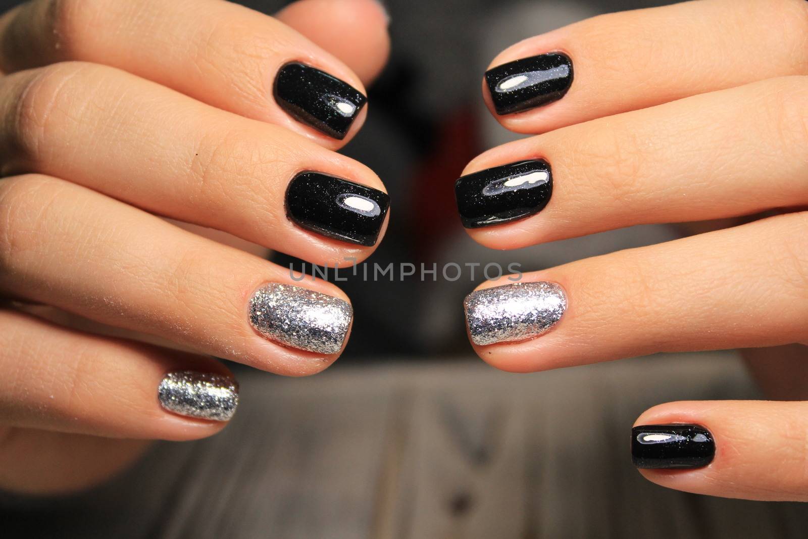 Colorful Christmas nails winter nail designs with glitter,rhinestones, on short and long female nails.