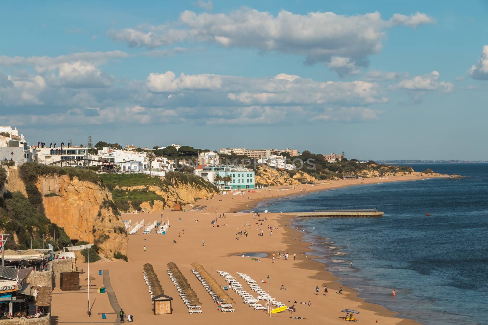 High view of the city beaches in Albufeira, Portugal by AtlanticEUROSTOXX