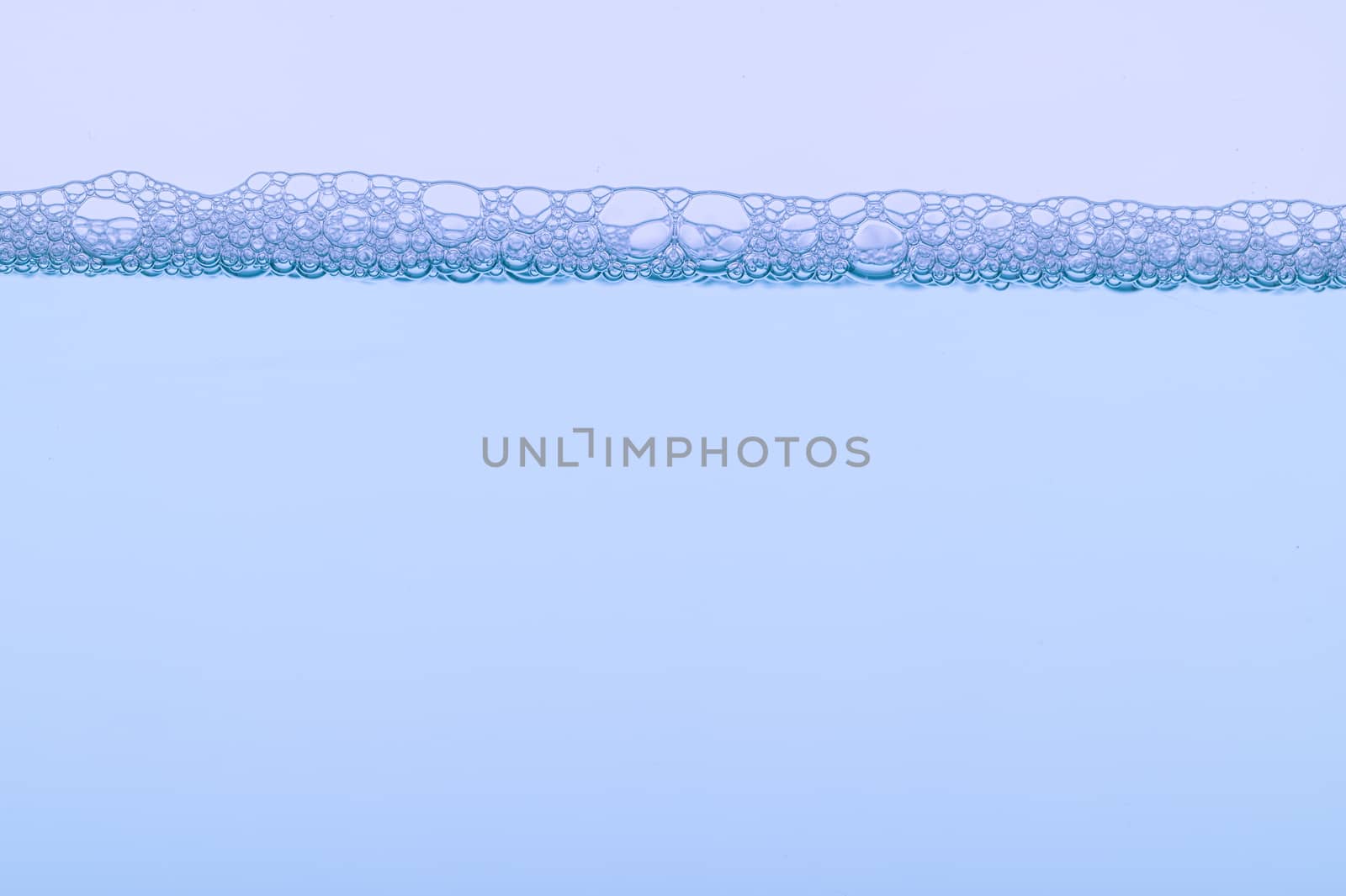 Light blue bubbles and water White background