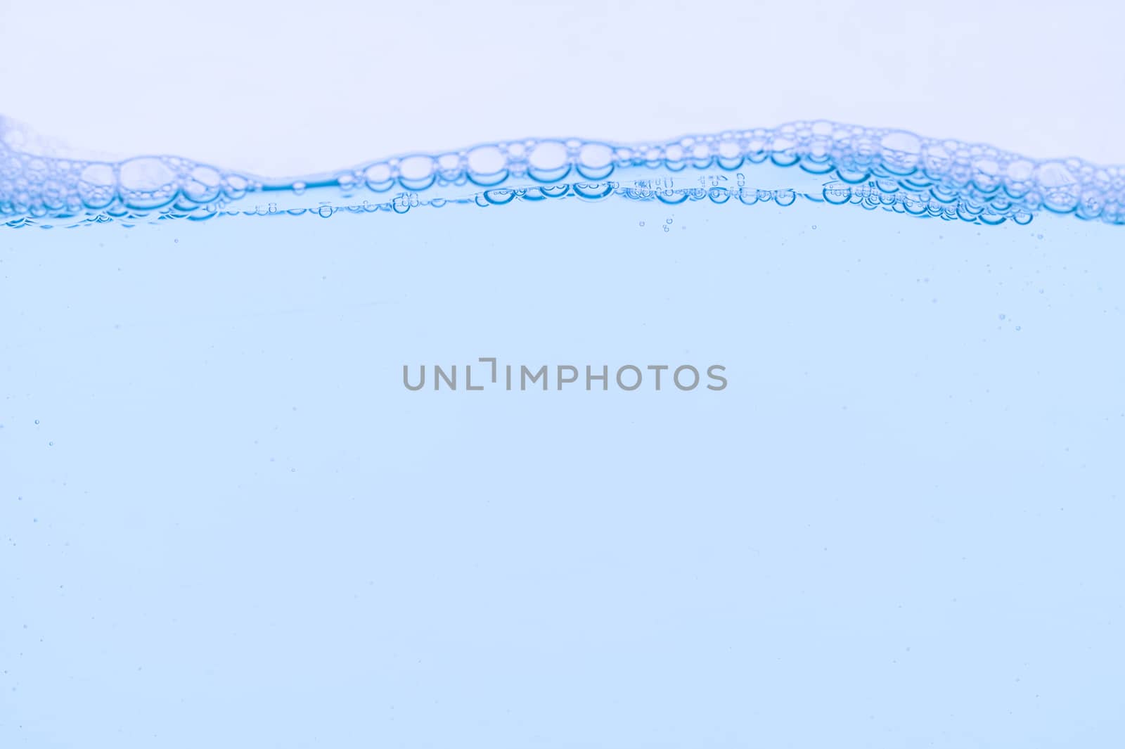 Light blue bubbles and water White background