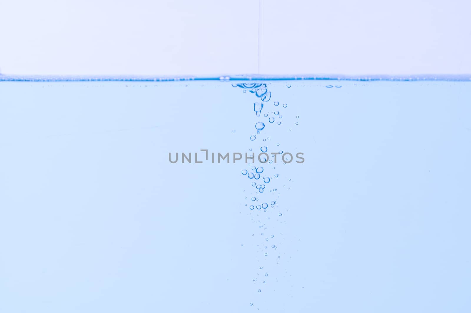 Light blue bubbles and water White background