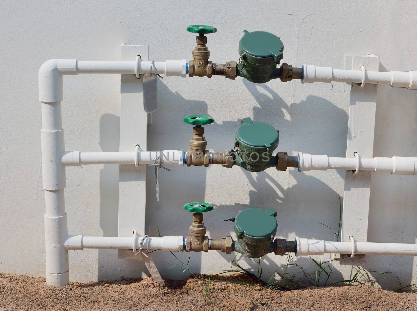 Sanitary equipment. pipe and water meter
