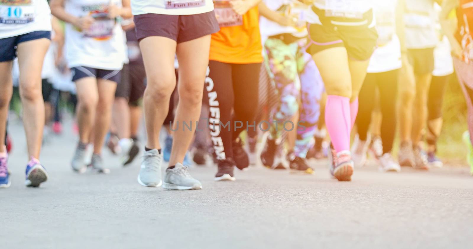 Motion blur of Marathon running