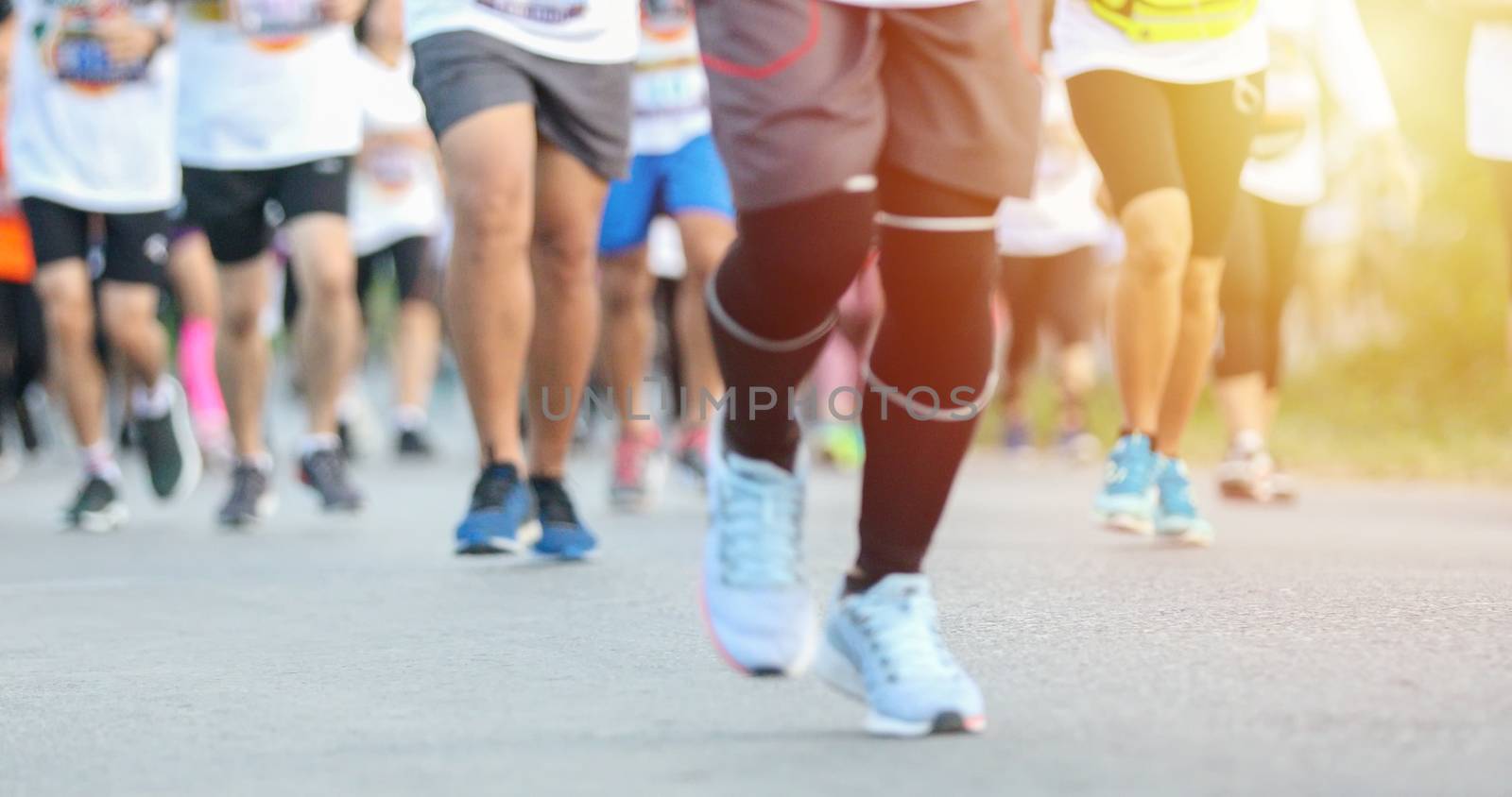 Motion blur of Marathon running