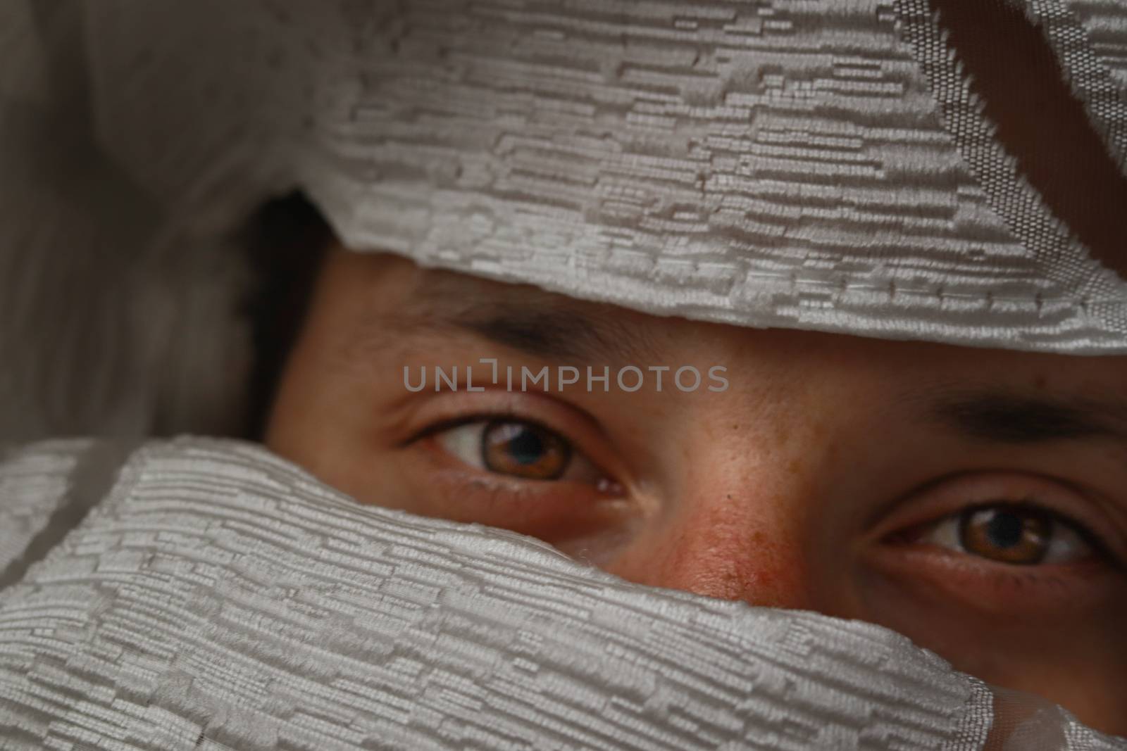 Conceptual portrait of a man hidden in a veil by Sonnet15