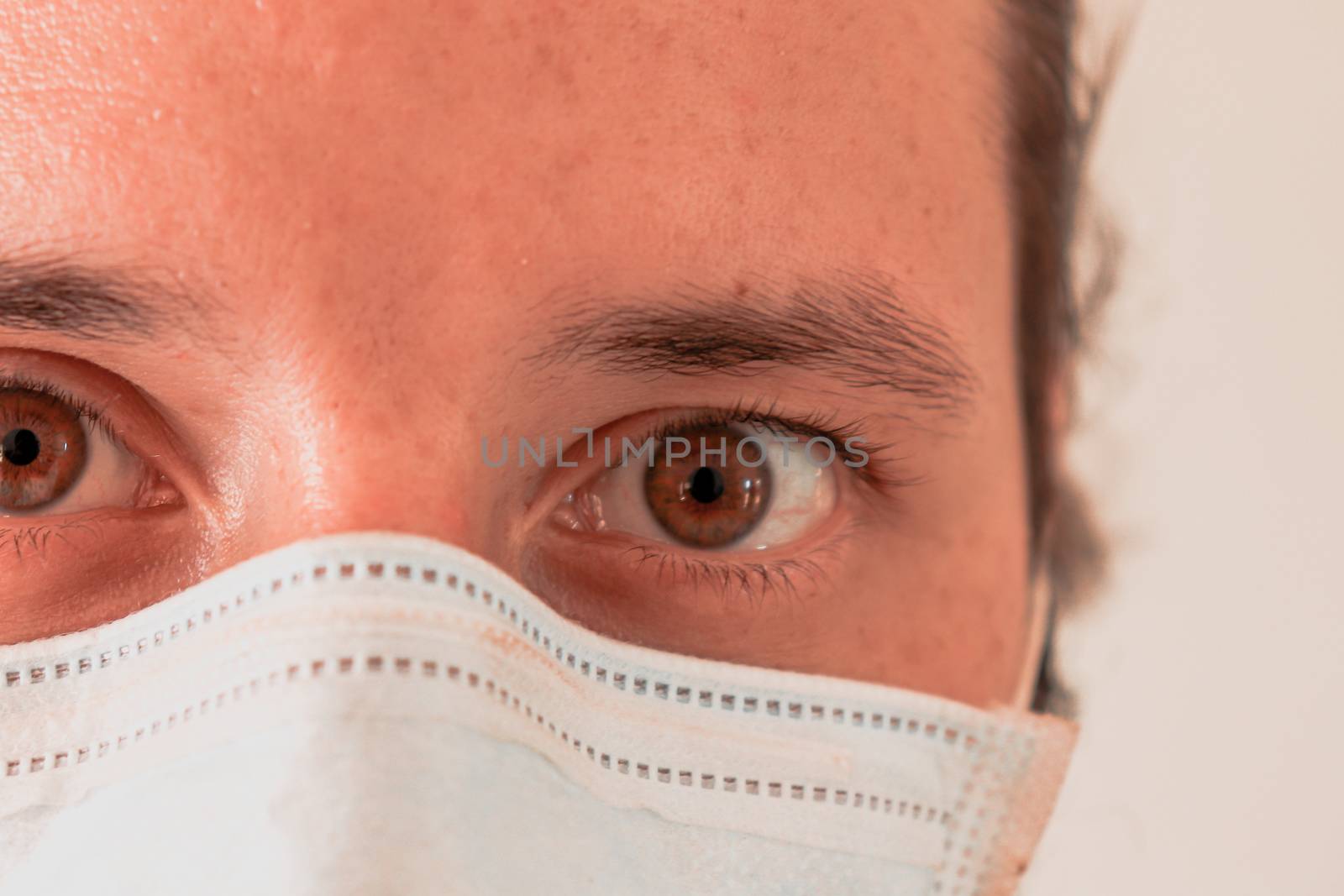 Portrait of a man wearing a surgical mask by Sonnet15