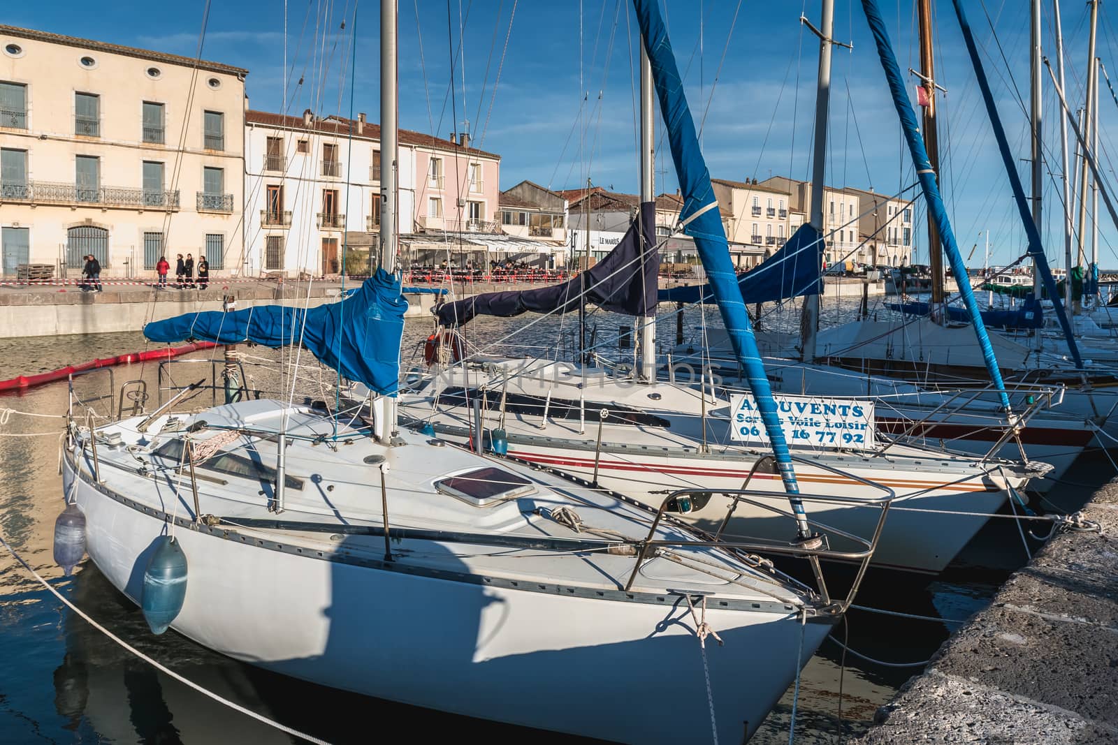 Pleasure boat docked in the small port of Marseillan by AtlanticEUROSTOXX