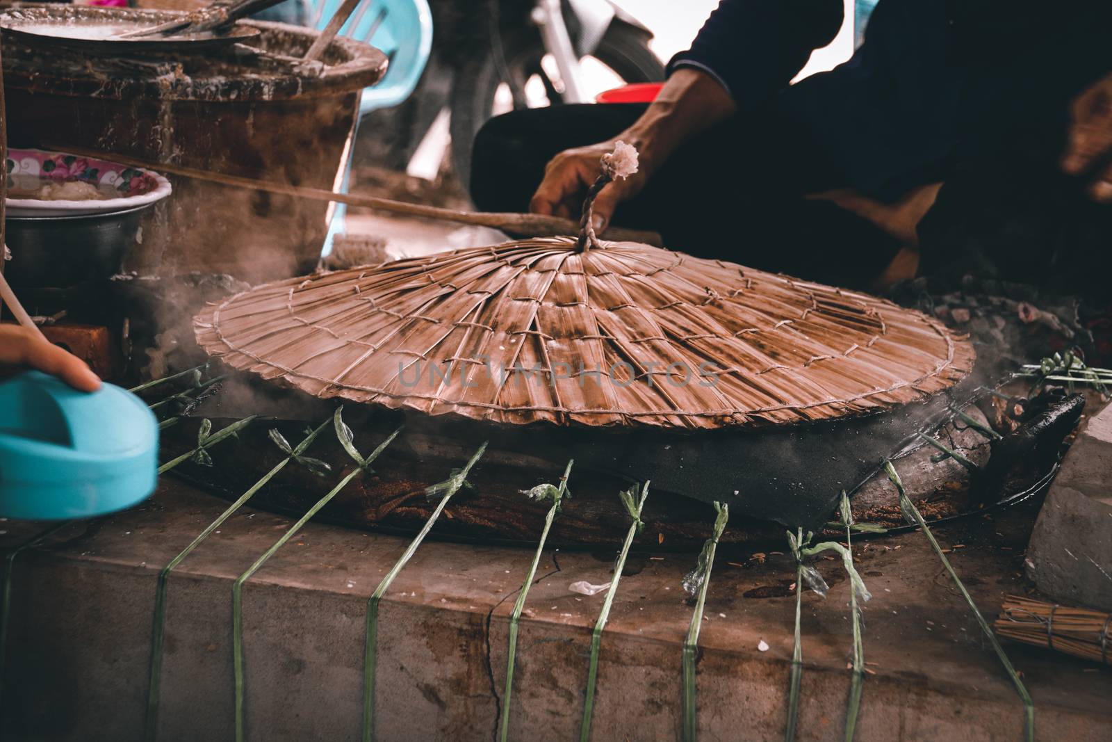 Traditional Banh Trang or Rice Paper Making by Sonnet15