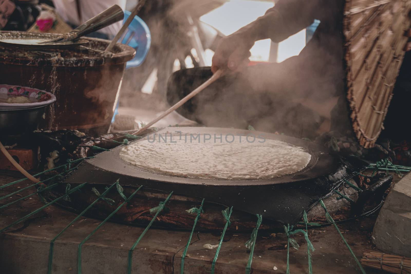 Traditional Banh Trang or Rice Paper Making by Sonnet15