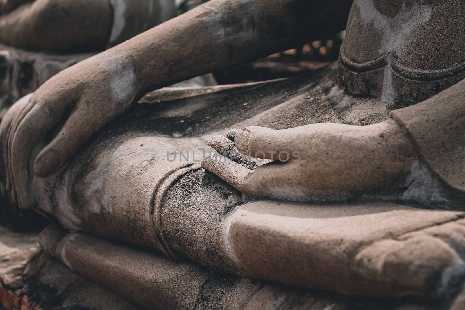 Buddha Statue Hand in Meditation Pose by Sonnet15