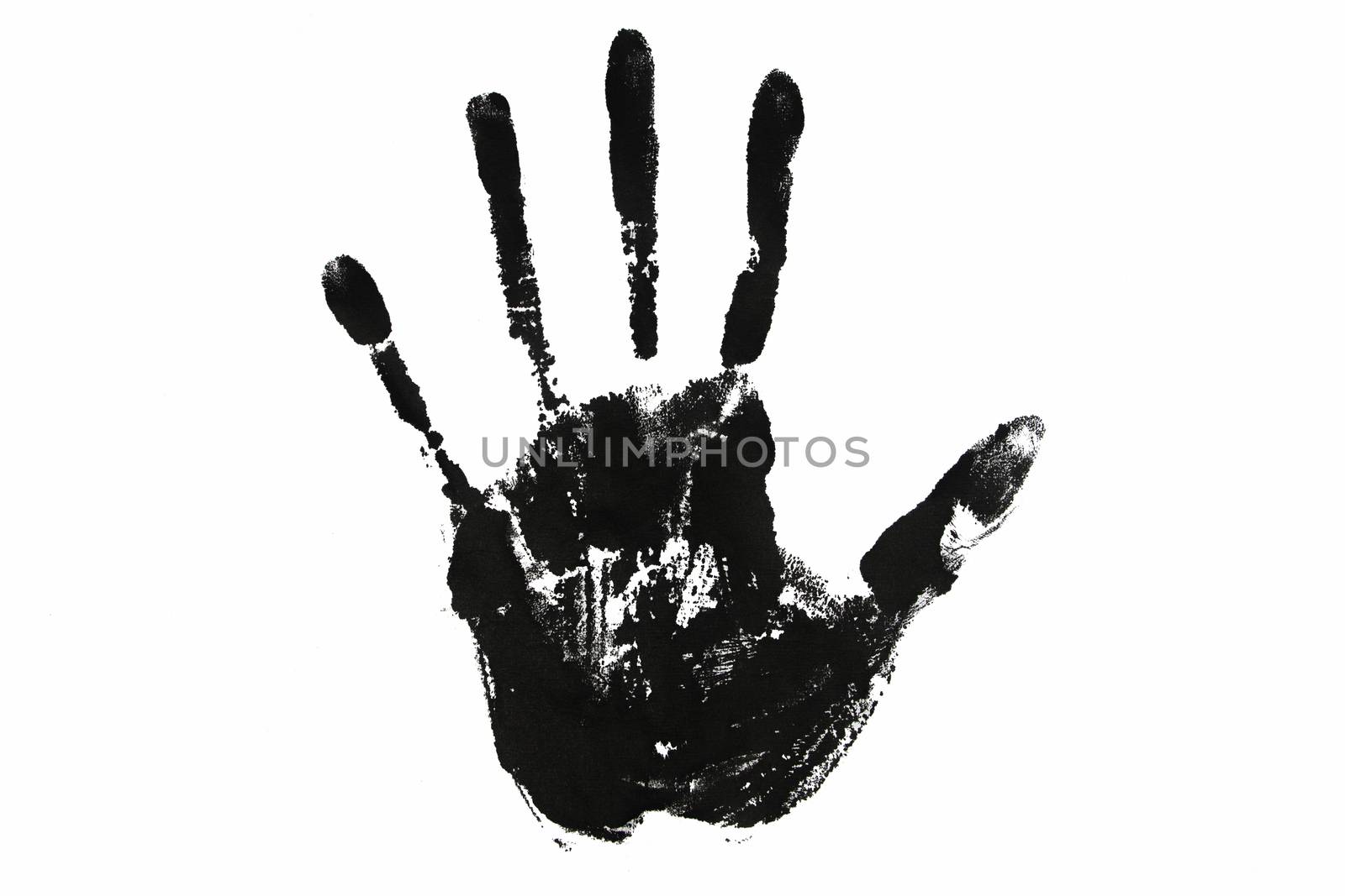 Handprint Ink abstract isolate on background by draftseptember