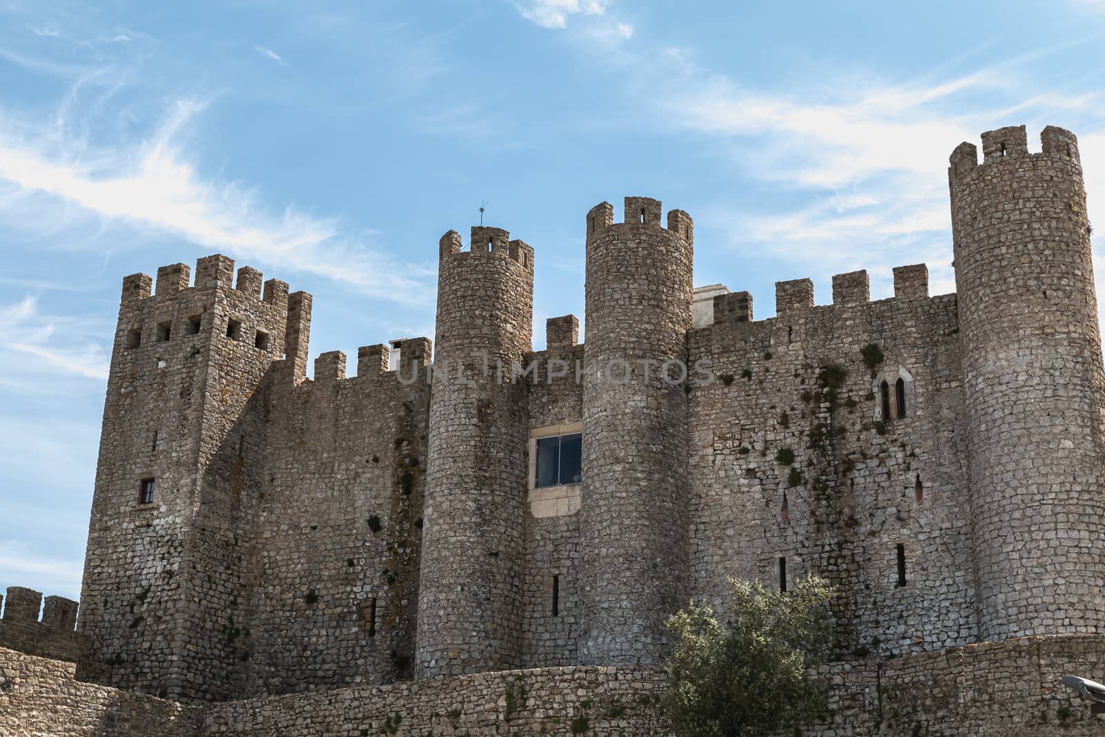 architectural detail of the medieval castle of Obidos by AtlanticEUROSTOXX