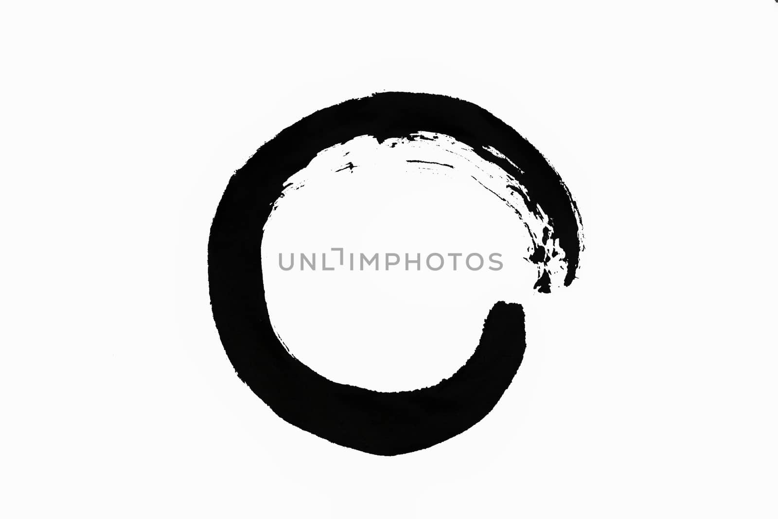 Circle Abstract Ink splash isolate on white background
