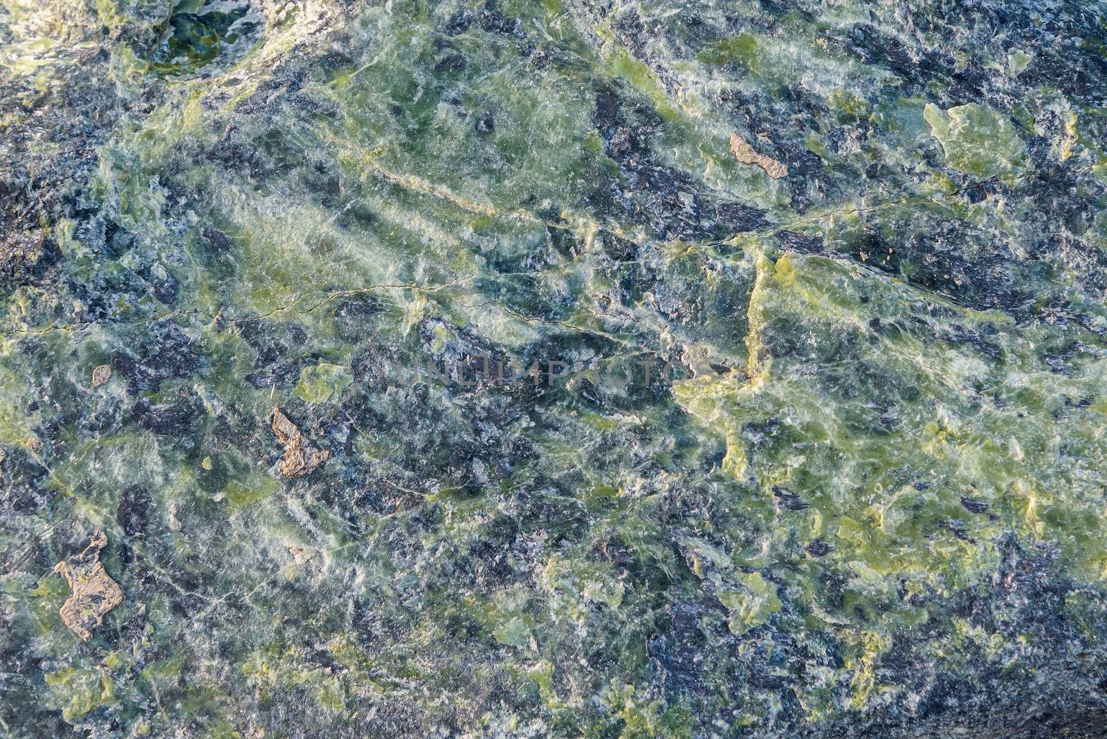 Detailed natural texture or background made of green stone