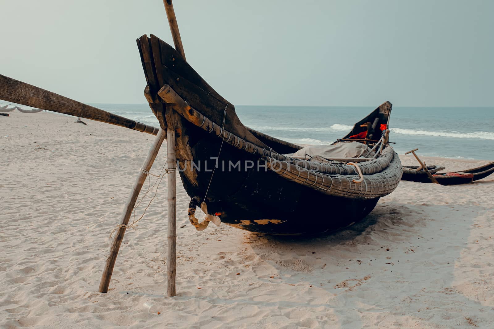 Fishing Boat at the Beach by Sonnet15