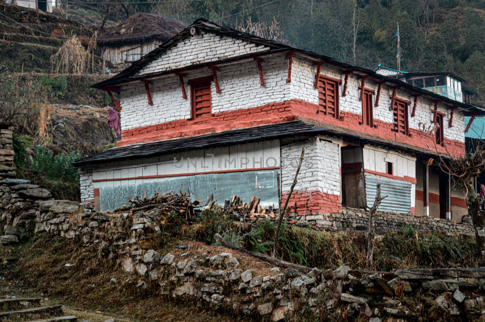 Traditional Nepalese Mud House by Sonnet15