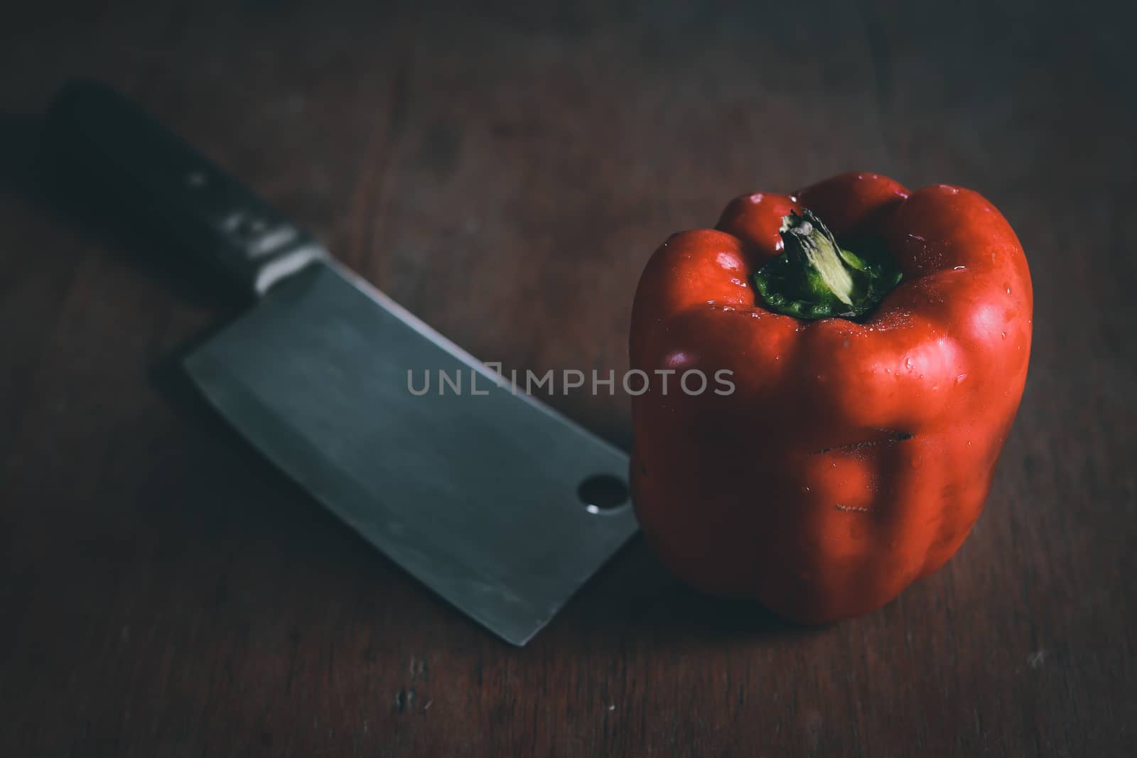 Fresh red bell pepper by Sonnet15