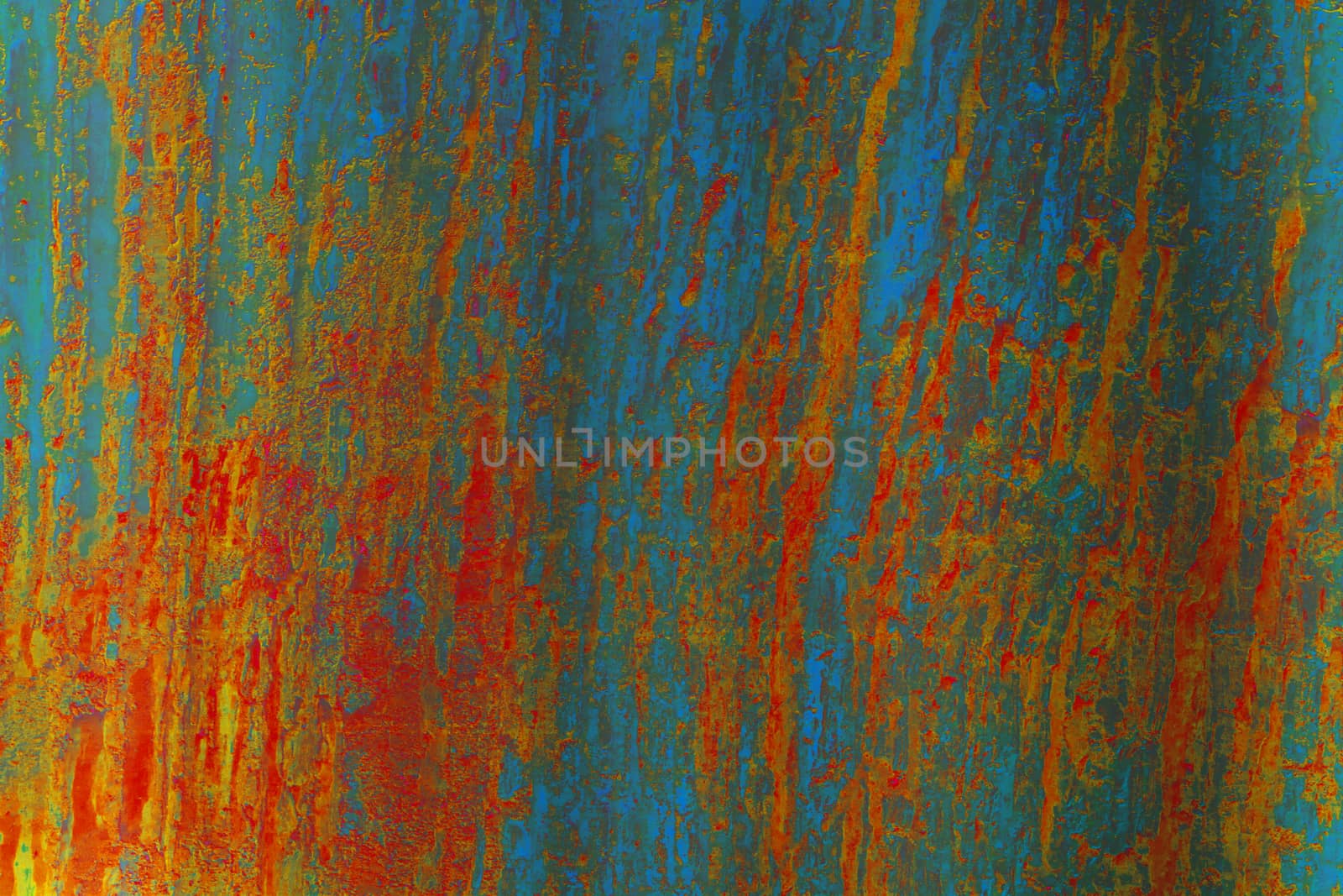 orange rust and erosion of metal iron steel surface texture by Darkfox