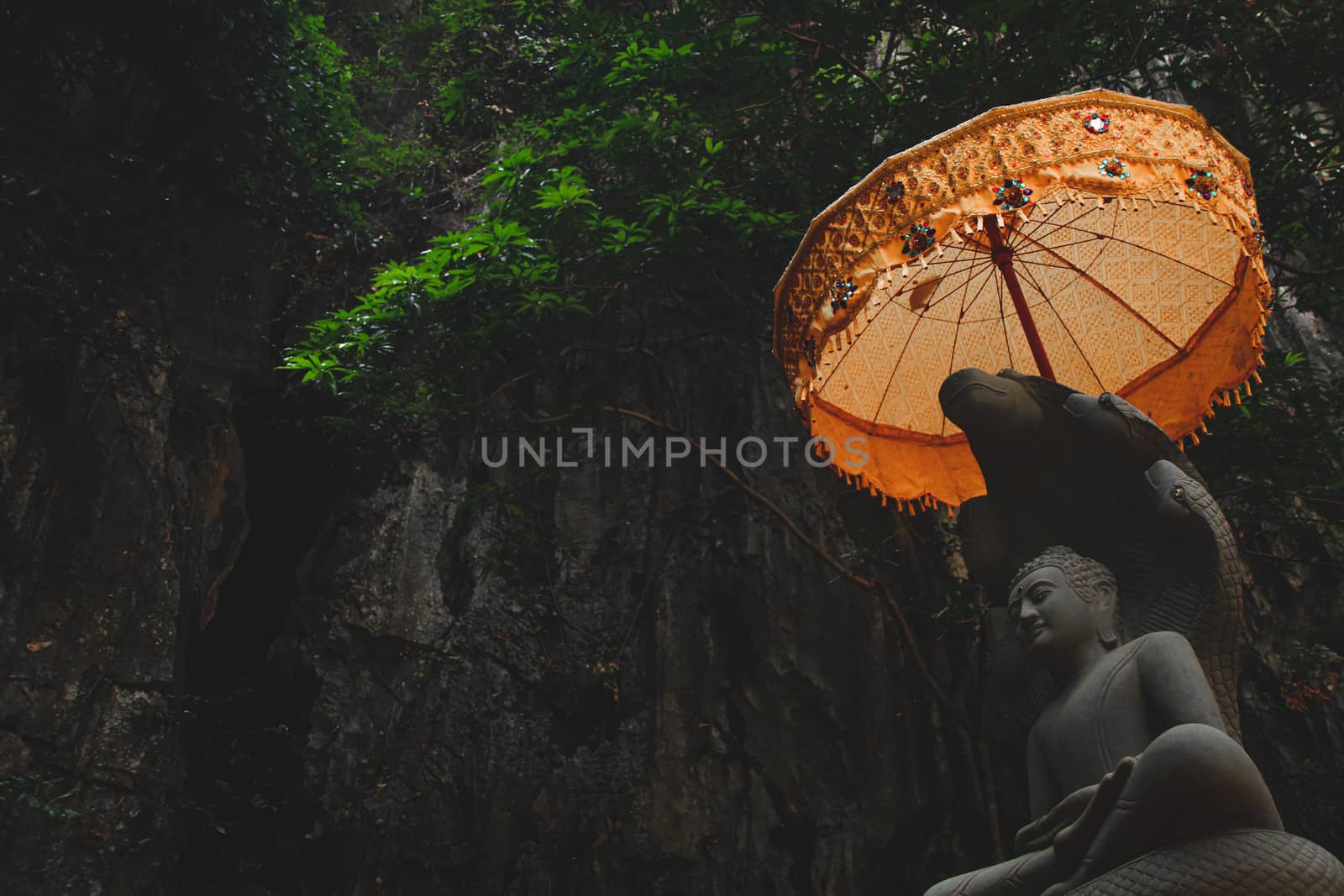 Cinematic photo of a Chattra or umbrella, Tibetan Buddhist symbol of wisdom and spiritual power and symbolizes honor and respect for the Buddha