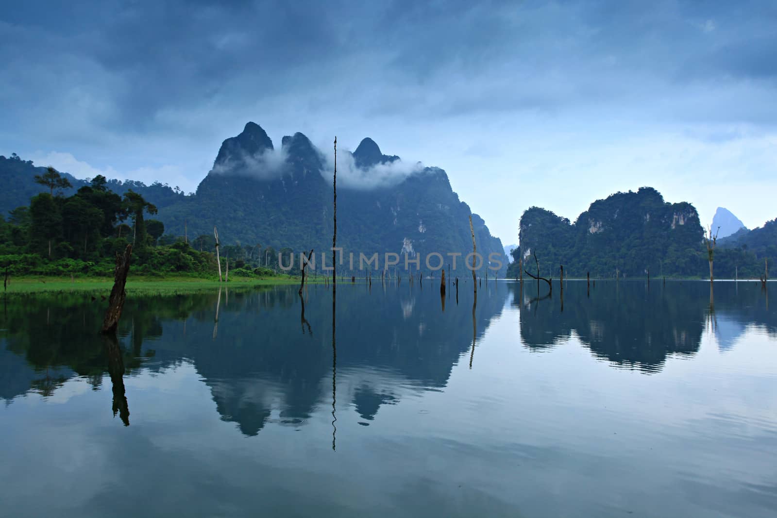 Scenic of Khao Sok national park, popular mainland national park destination in South Thailand