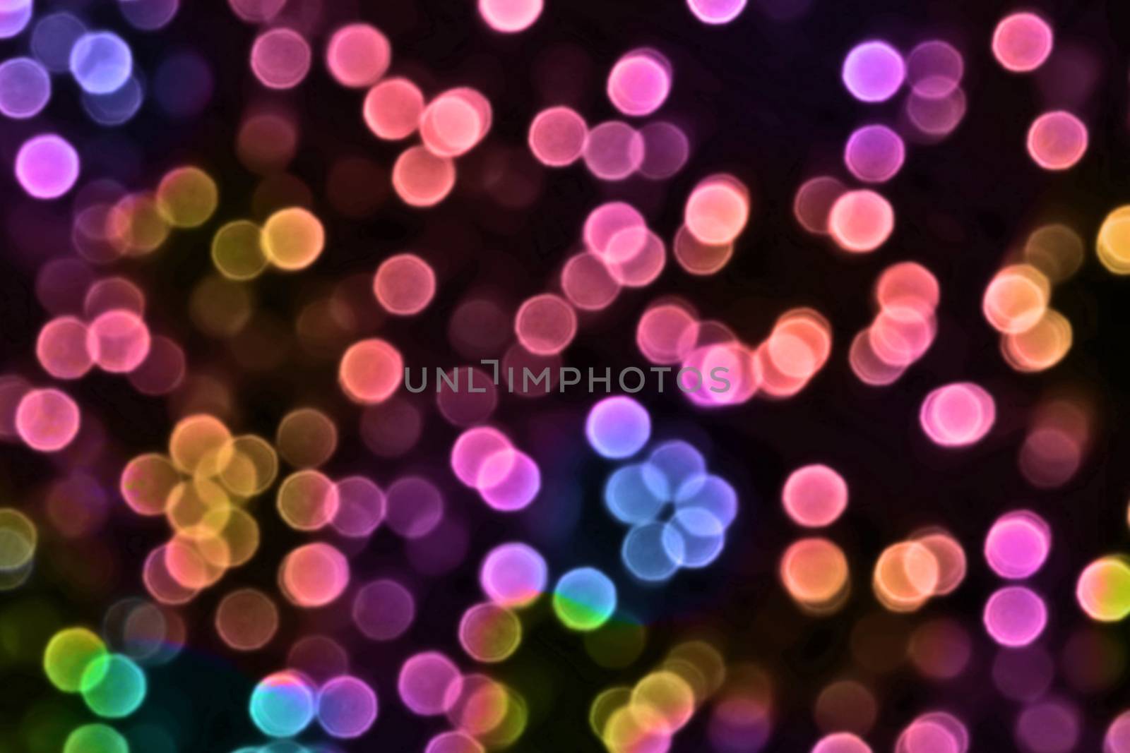 rainbow abstract of blur and bokeh colorful interior and light night garden background