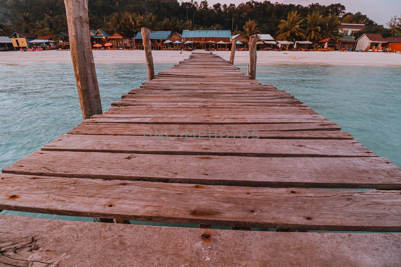 Wooden Pier leading to an Island by Sonnet15
