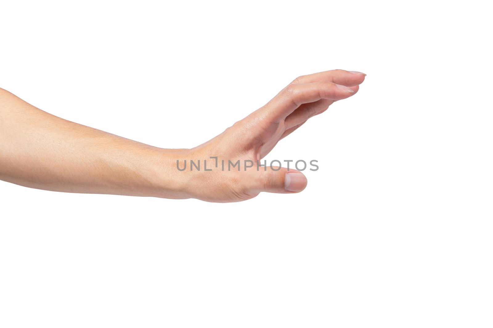 Hand gestures in a white background