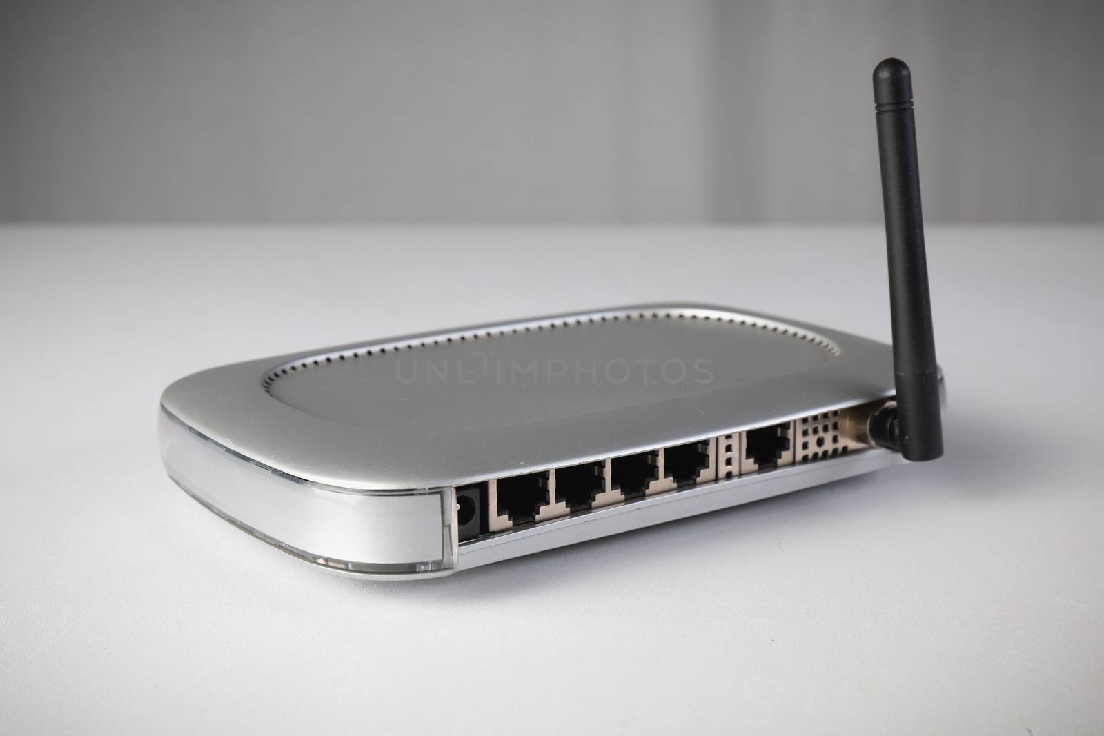 router wifi ethernet connection network port wireless closeup concept