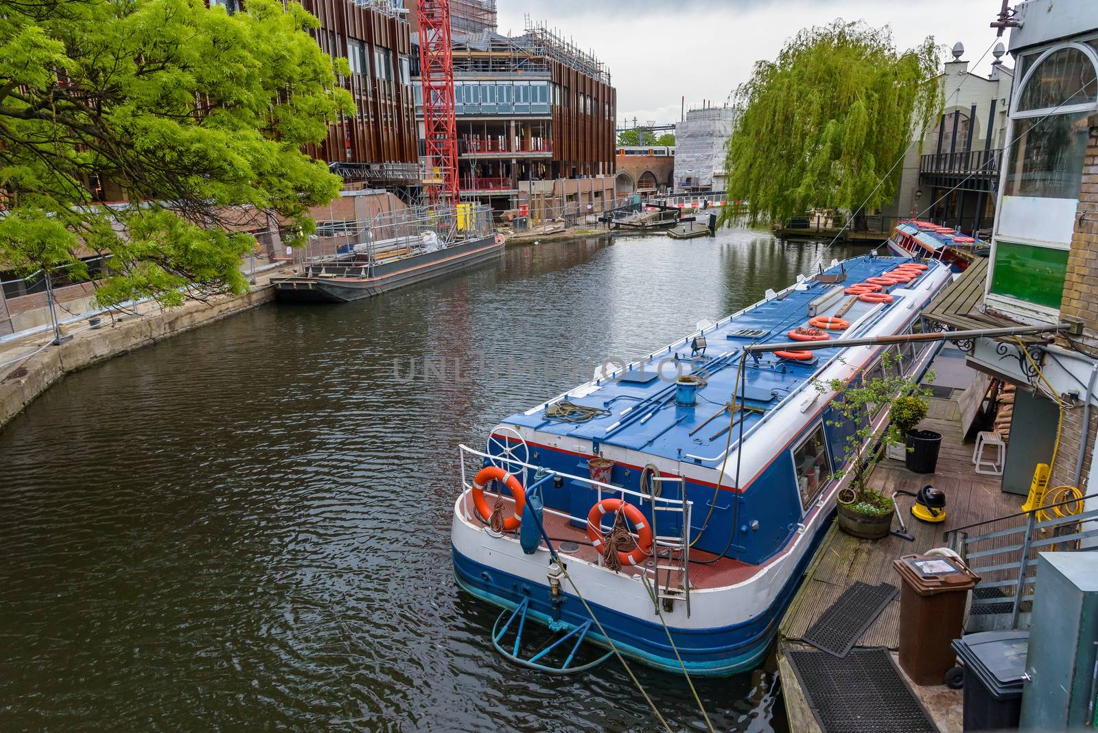 View of Regents Canal in Camden Town in London by mkos83