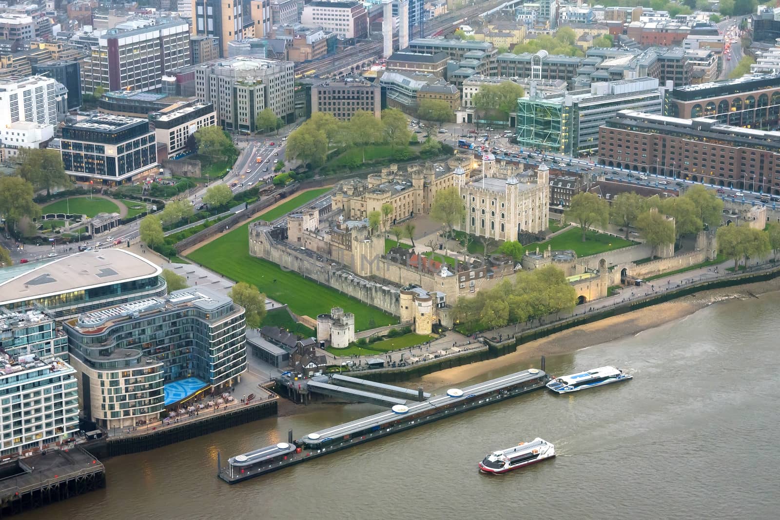 Aerial view of Tower of London by mkos83