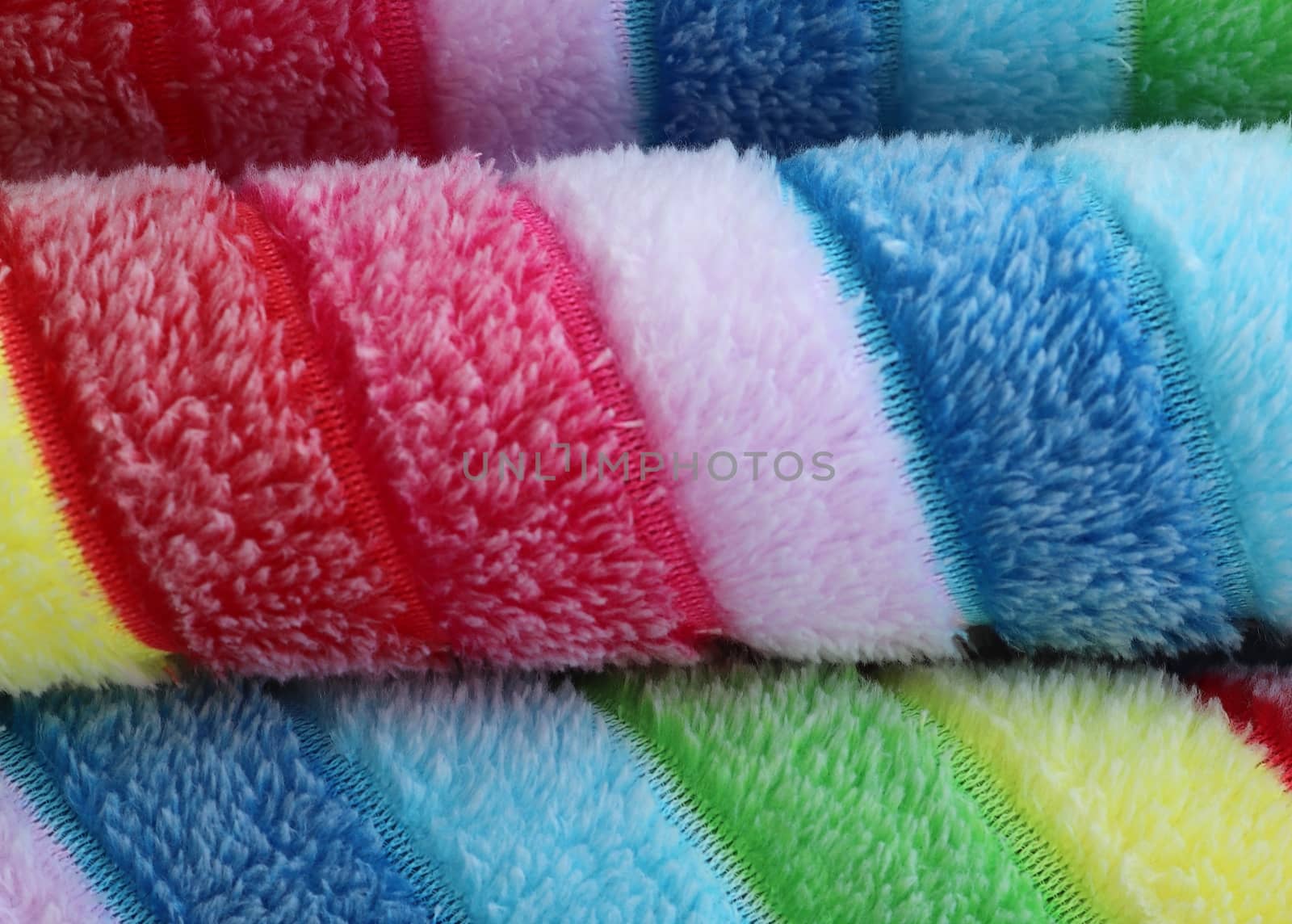 Detailed close up view on samples of cloth and fabrics in differ by MP_foto71