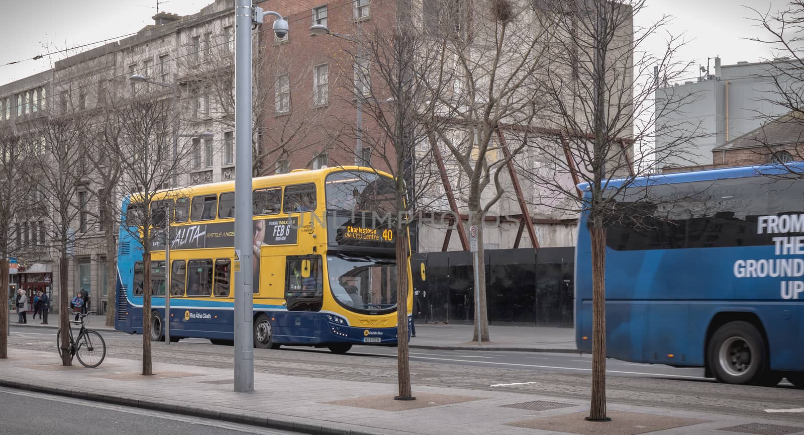 Typical Irish double decker bus running in Dublin by AtlanticEUROSTOXX