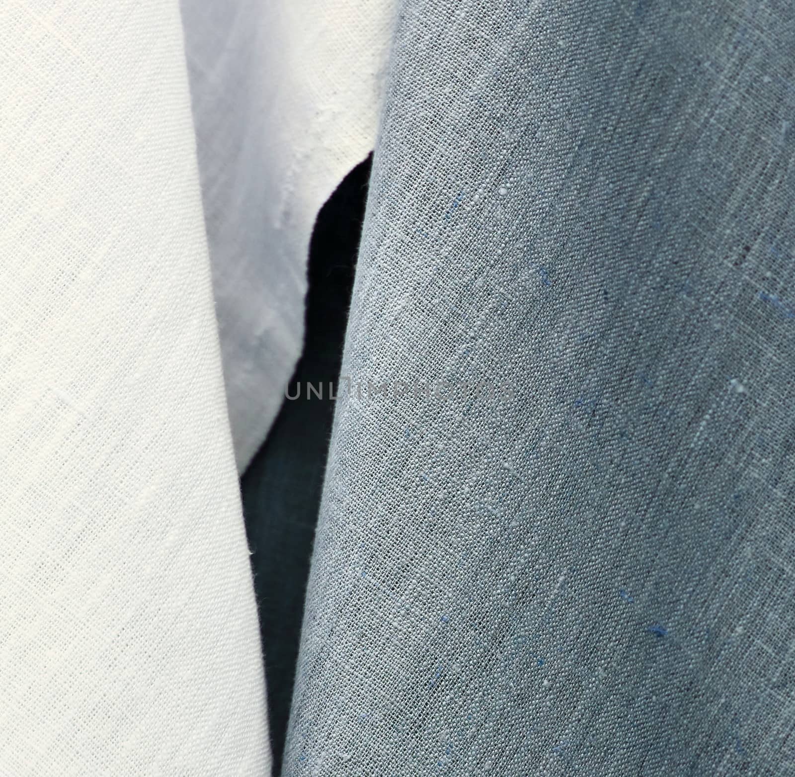 Detailed close up view on samples of cloth and fabrics in differ by MP_foto71