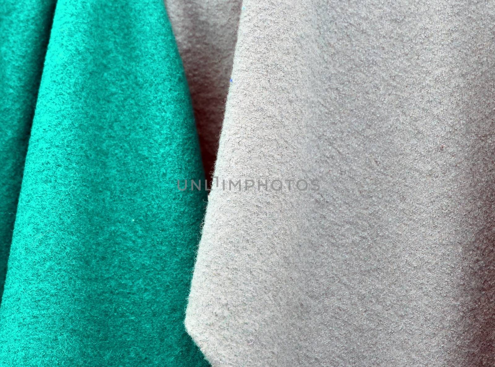 Detailed close up view on samples of cloth and fabrics in differ by MP_foto71