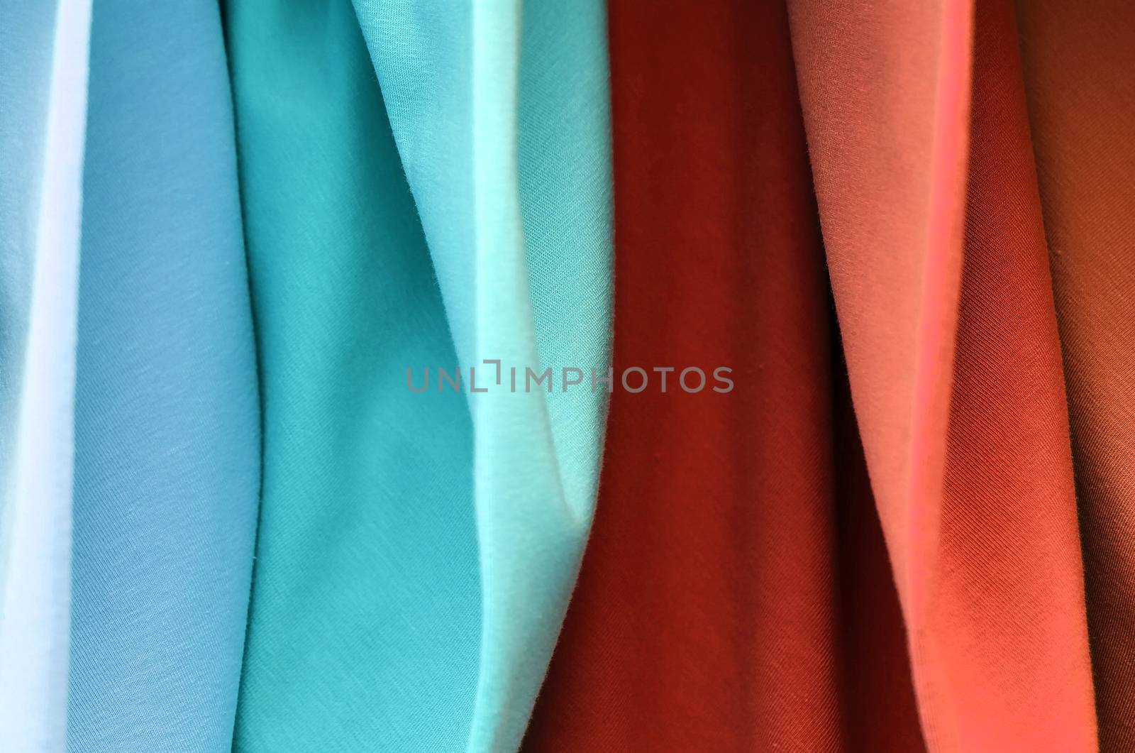 Detailed close up view on samples of cloth and fabrics in differ by MP_foto71