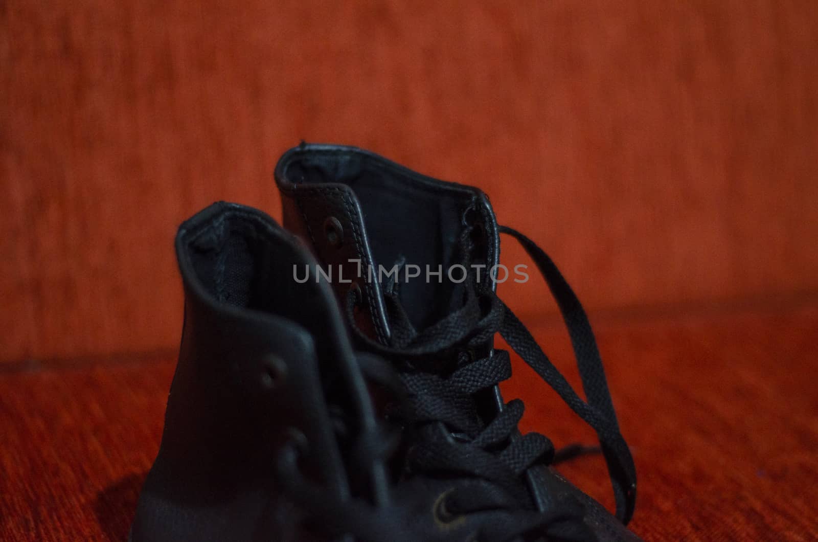 Old Black Leather Stylish Shoes, Vintage, Fashion by Hasilyus