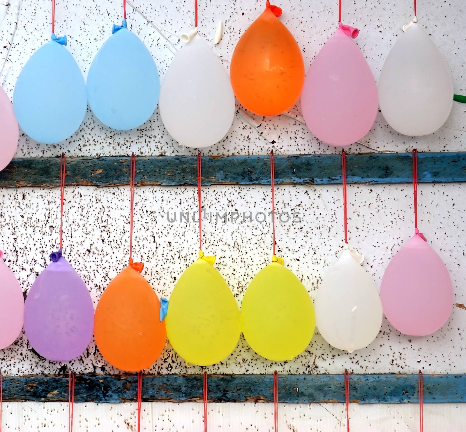 Colorful Balloons Filed with Water by shiyali