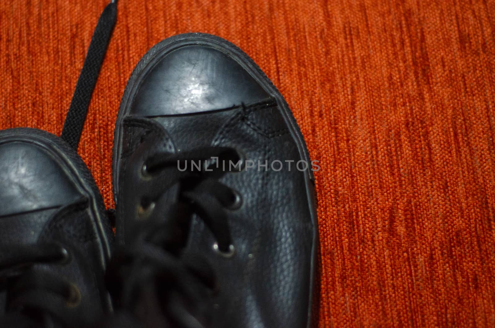 Old Black Leather Stylish Shoes, Vintage, Fashion