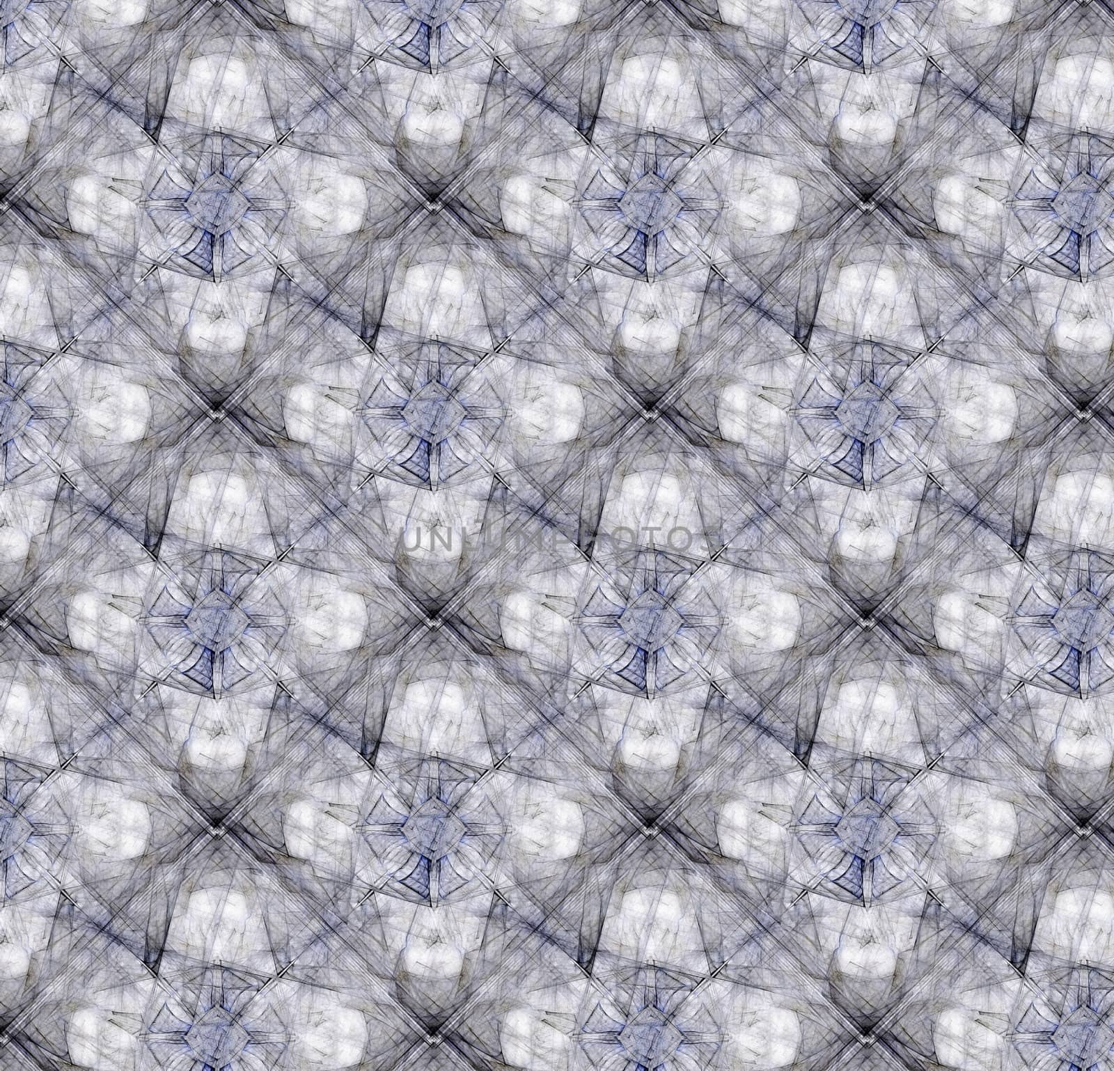 A gray and blue transparent seamless texture made from complex square fractal tiles