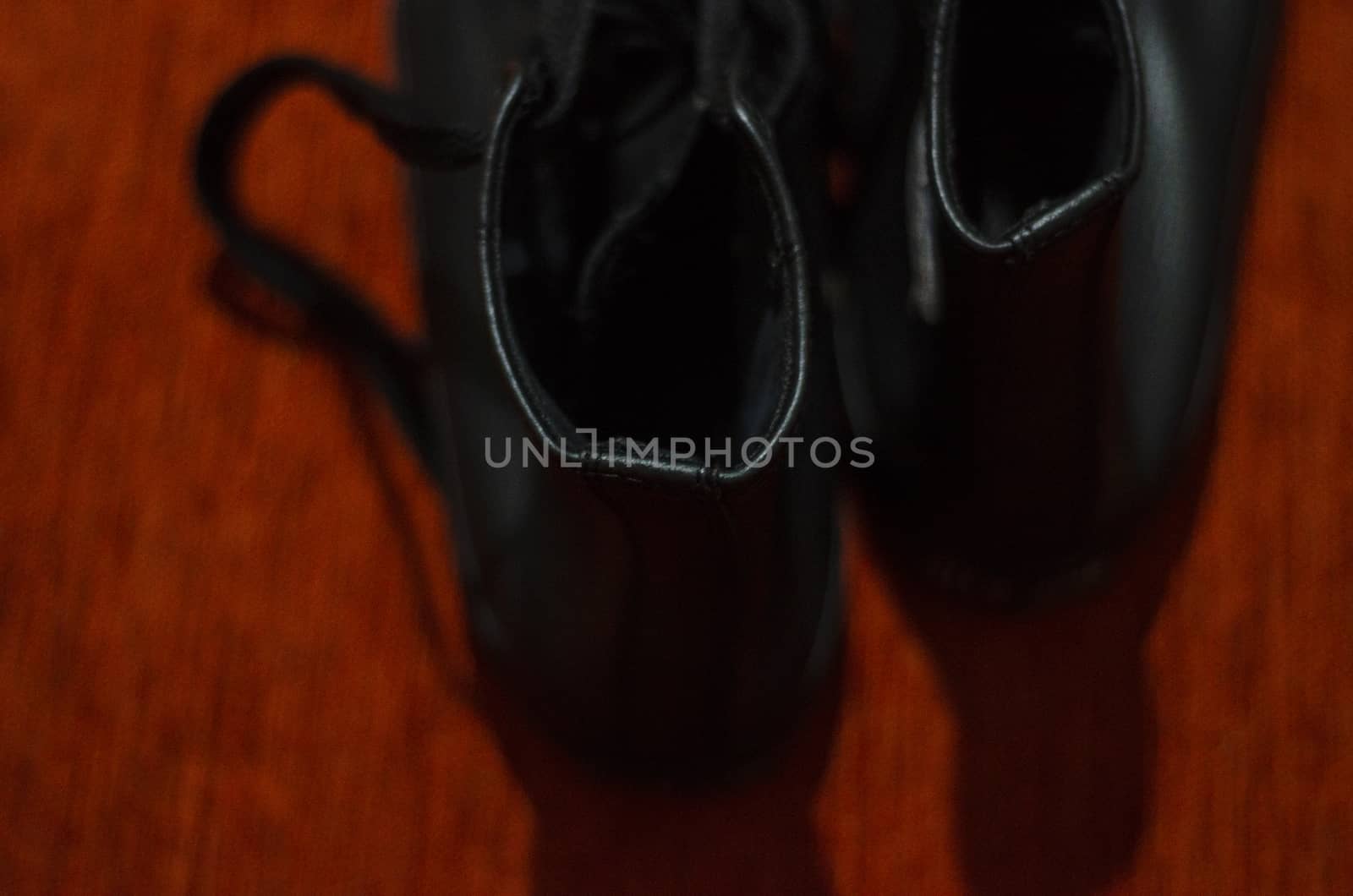 Old Black Leather Stylish Shoes, Vintage, Fashion by Hasilyus