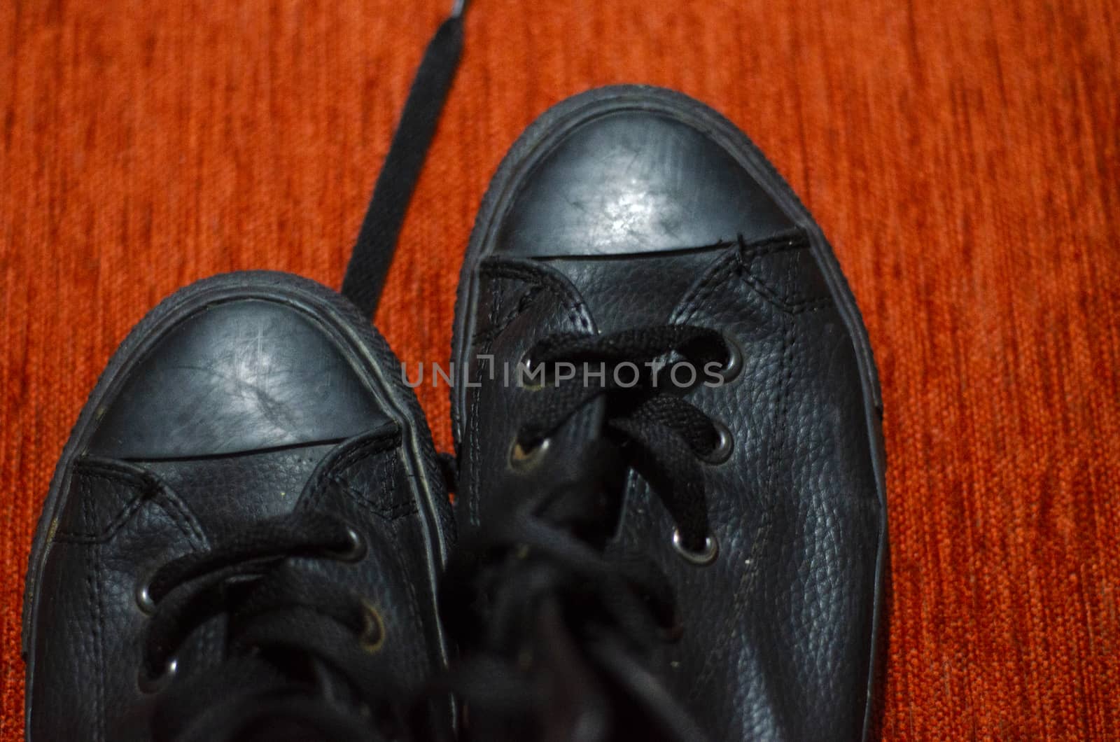 Old Black Leather Stylish Shoes, Vintage, Fashion