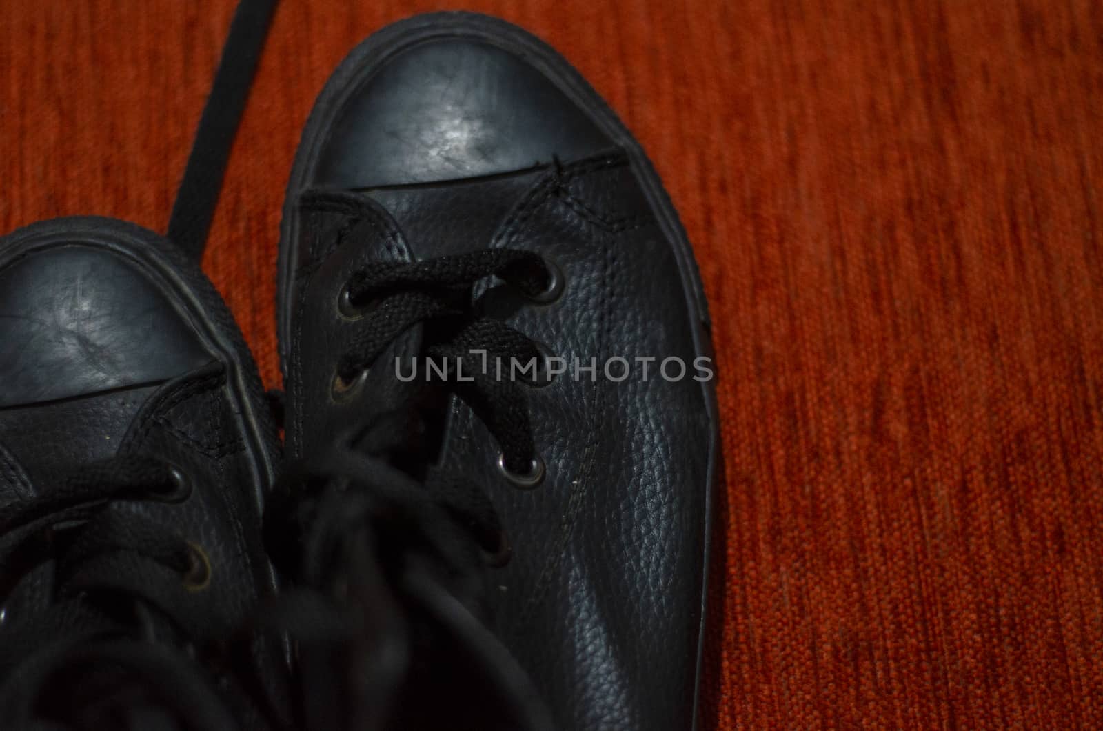 Old Black Leather Stylish Shoes, Vintage, Fashion