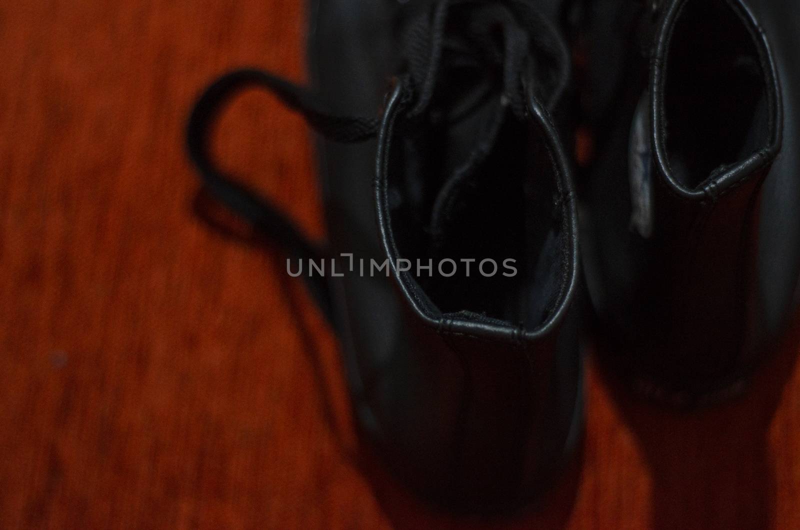 Old Black Leather Stylish Shoes, Vintage, Fashion by Hasilyus