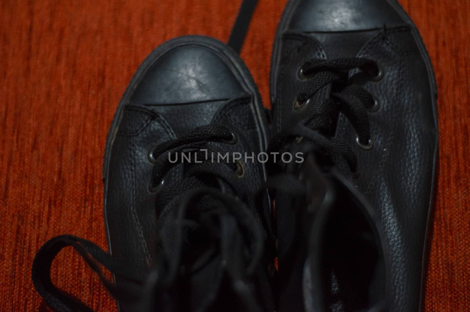 Old Black Leather Stylish Shoes, Vintage, Fashion