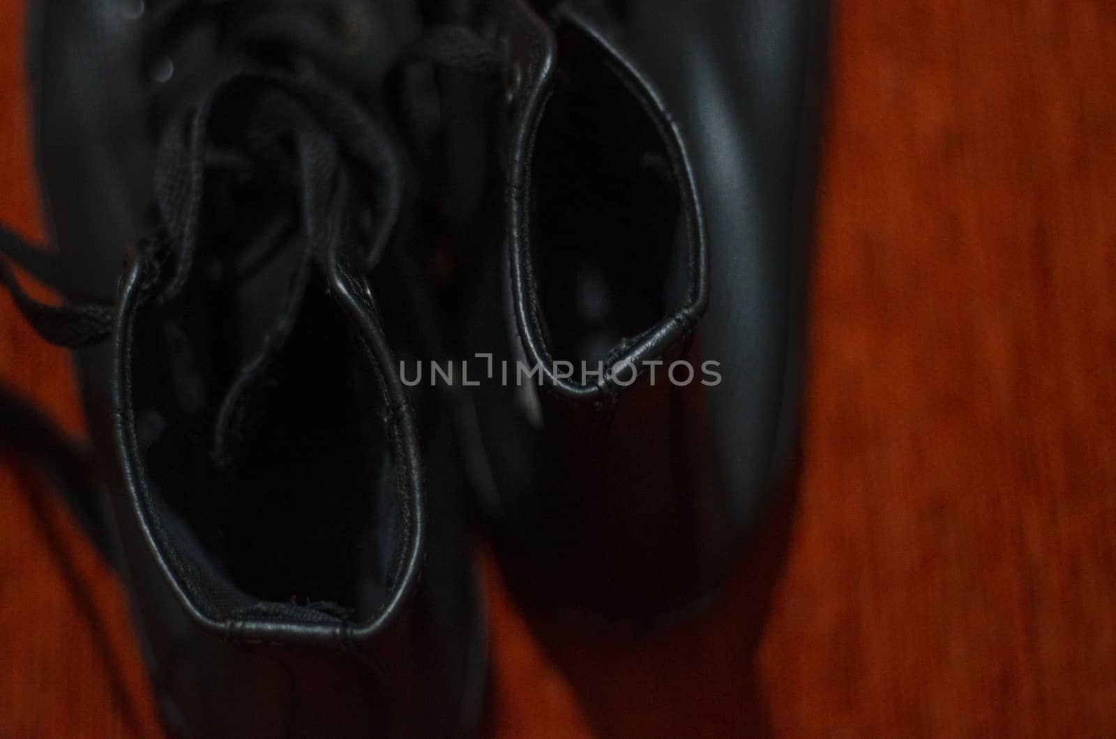 Old Black Leather Stylish Shoes, Vintage, Fashion