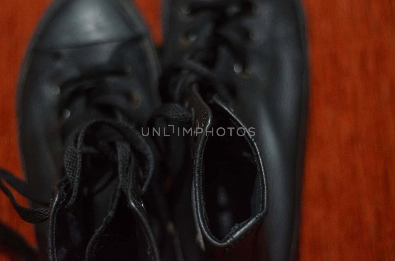 Old Black Leather Stylish Shoes, Vintage, Fashion